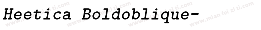 Heetica Boldoblique字体转换